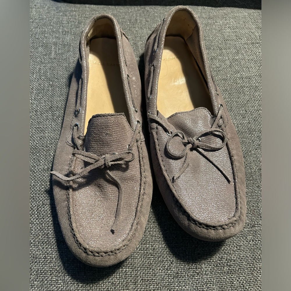Cole Haan light purple metallic driver shoes - size 9